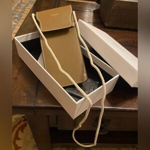 CELINE Authentic Sunglass Cell Phone Case Crossbody Saddle Brown